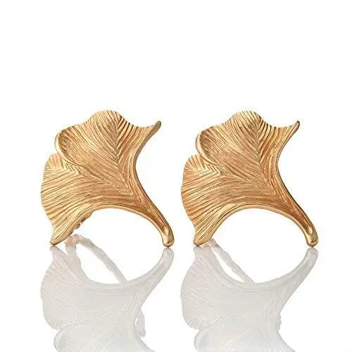 Gold Napkin Rings Petal design Set of 4 - #EH-0414