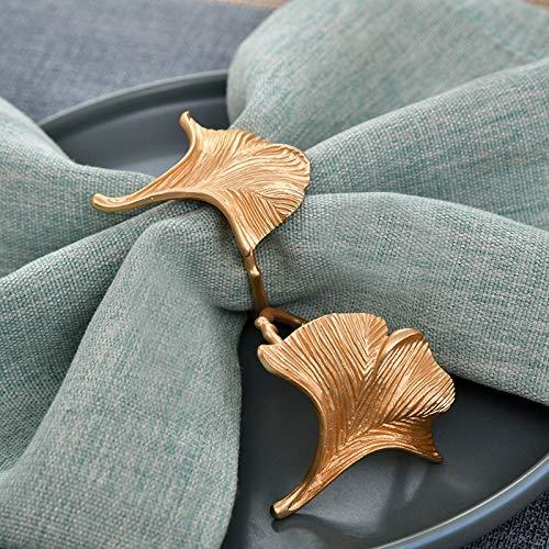 Gold Napkin Rings Petal design Set of 4 - #EH-0414