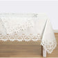 Table Cloth Cover Rectangle with Embroidery - WHITE - #EH-0409
